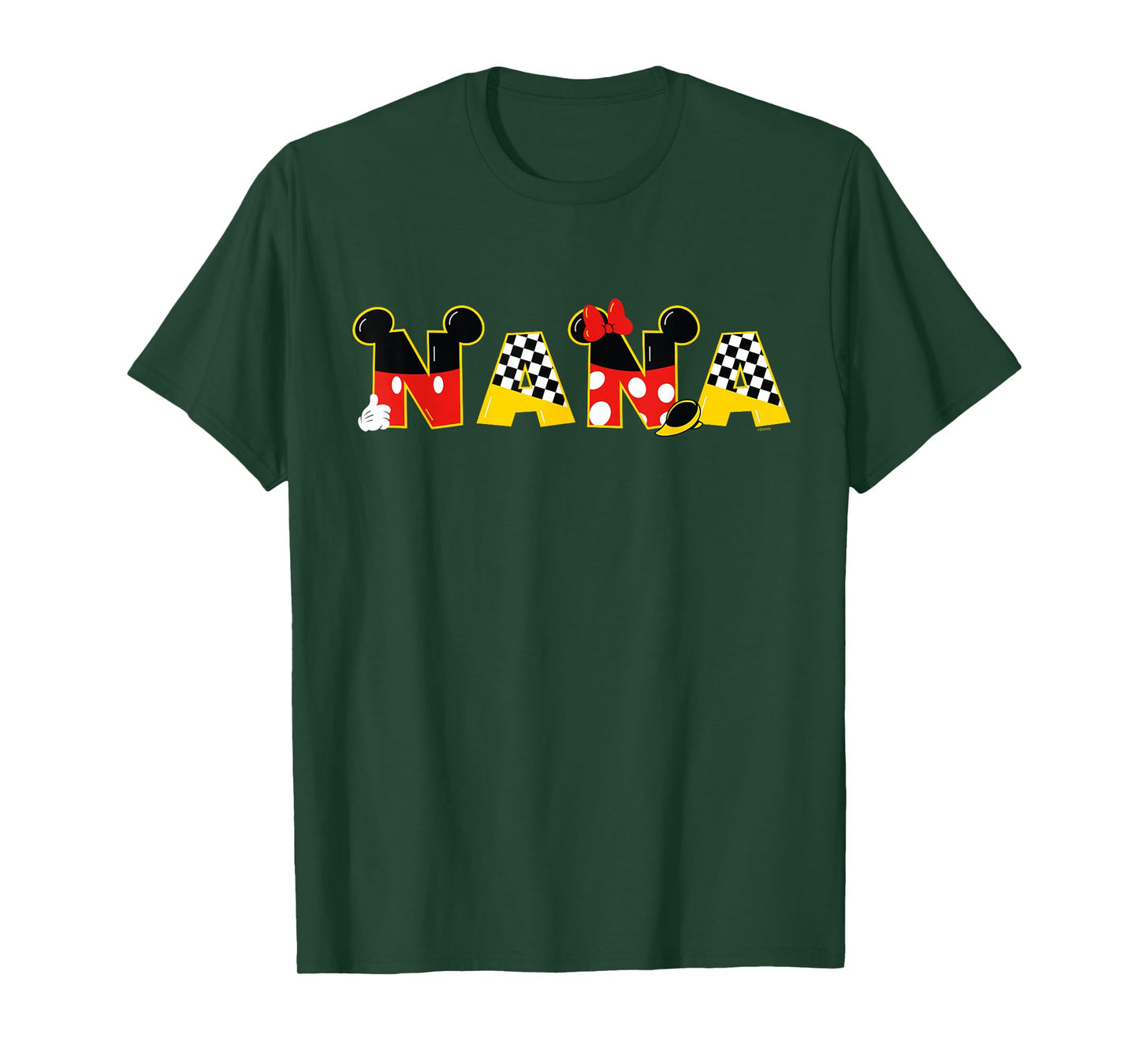Disney Mickey Minnie Nana Grandma Gift Family Trip Vacation T-Shirt