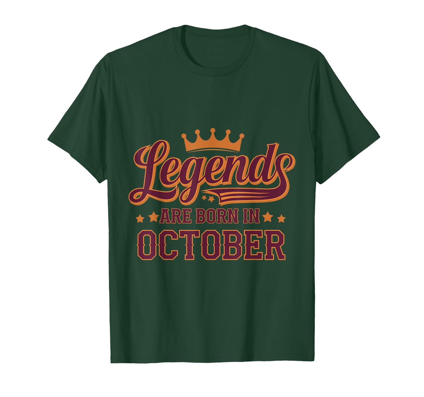 Legends Are Born October Birthday Design T-Shirt