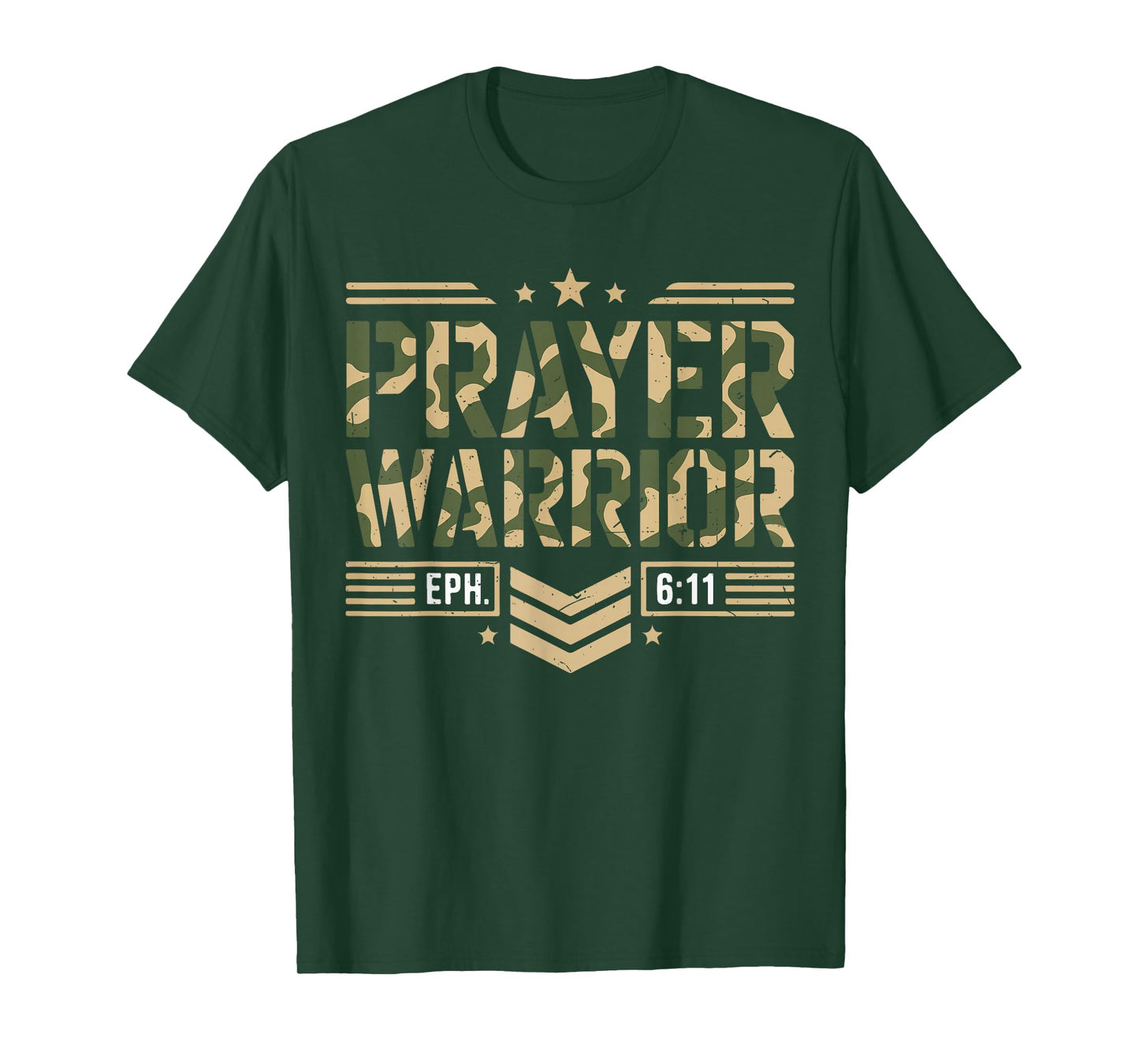 Camo Prayer Warrior God Armor Jesus Christian Faith Defender T-Shirt