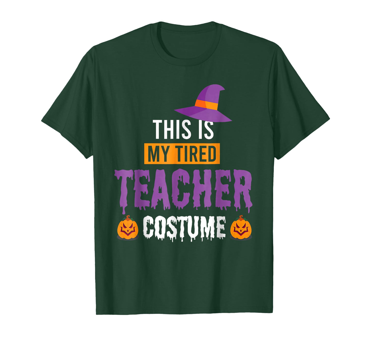 Funny Halloween Teachers This Is My Tired Teacher Costume T-Shirt