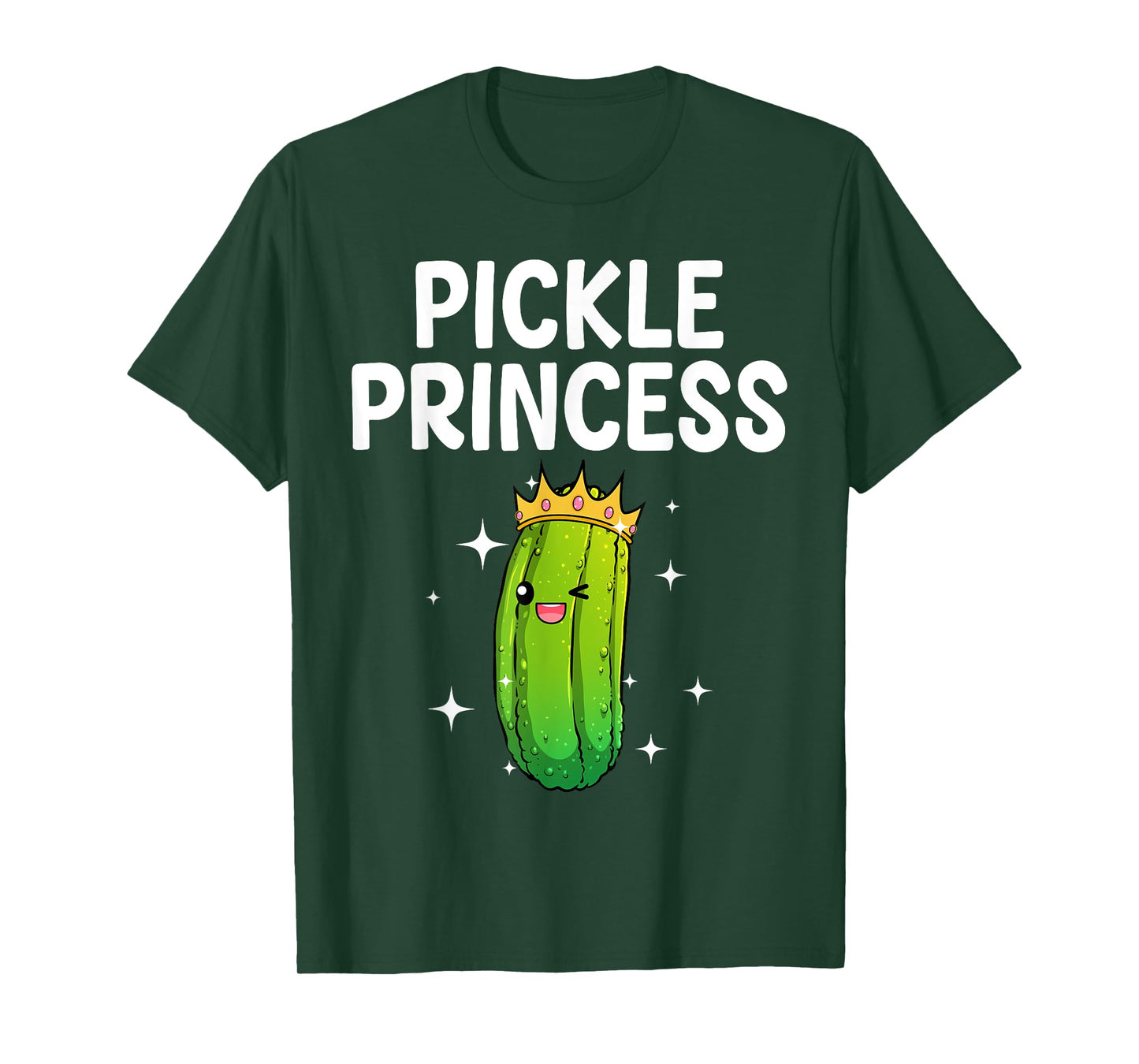 Cool Pickle Princess Art For Women Girls Dill Pickle Novelty T-Shirt