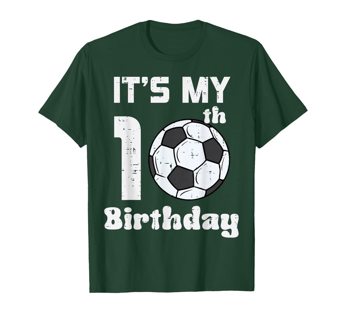 Its My 10th Birthday Soccer 10 Years Old Bday Football Boys T-Shirt