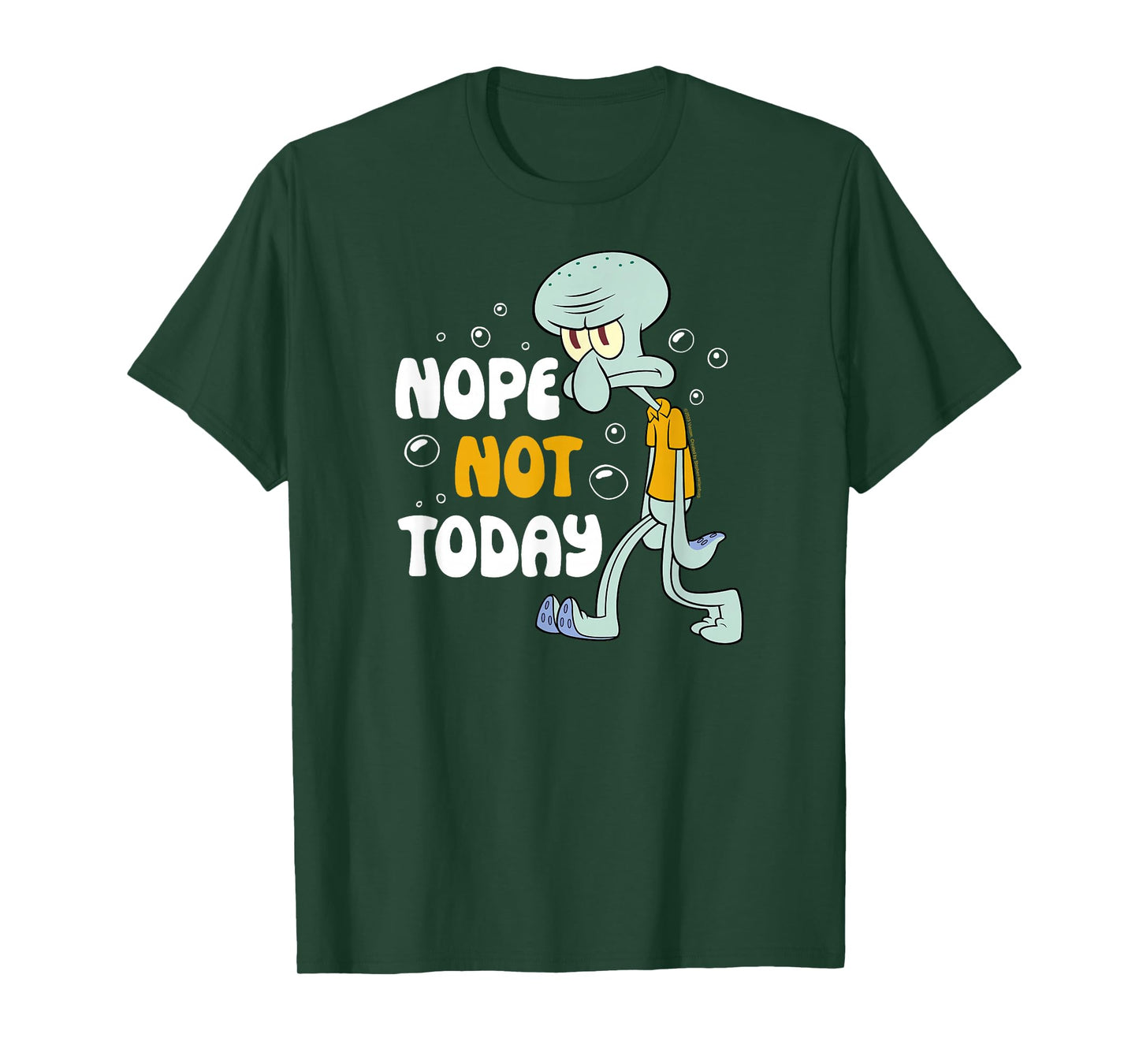 SpongeBob SquarePants - Squidward Tentacles Nope Not Today T-Shirt