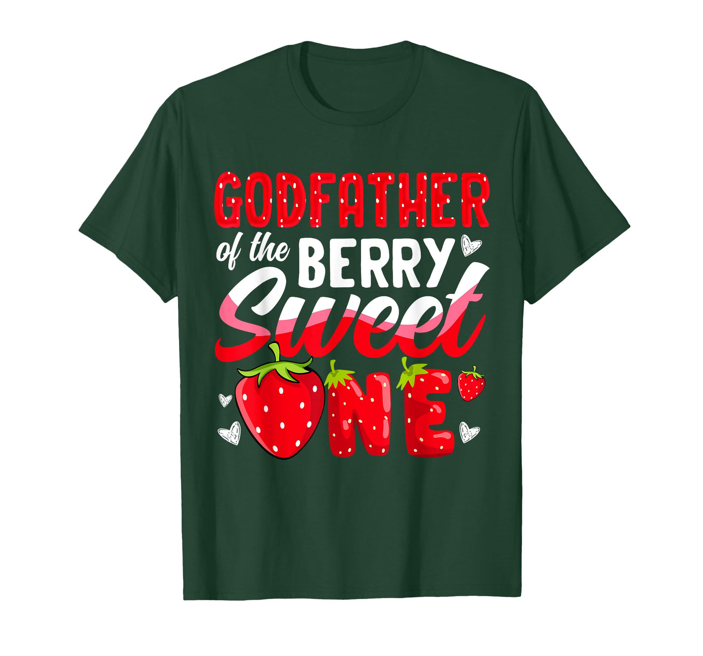 Godfather Of The Berry Sweet One Strawberry 1st Birthday T-Shirt