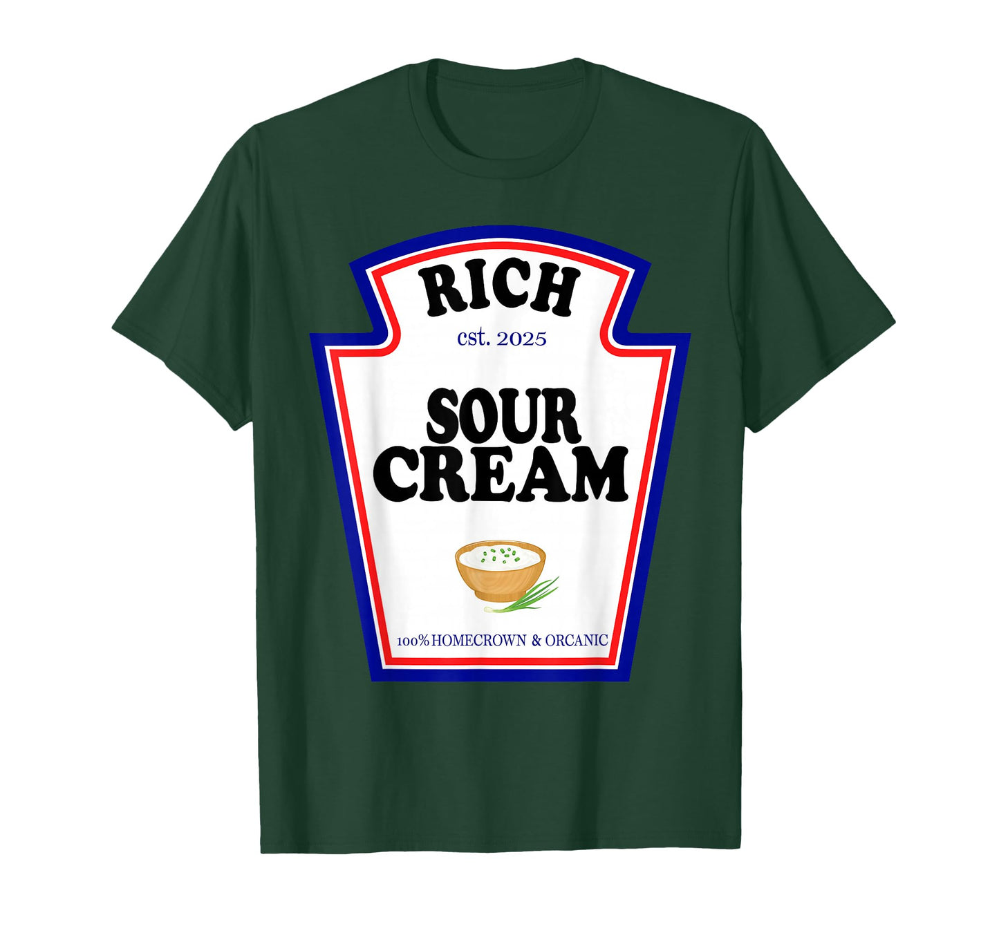 Funny Sour Cream Group Condiment Family Halloween Costume T-Shirt