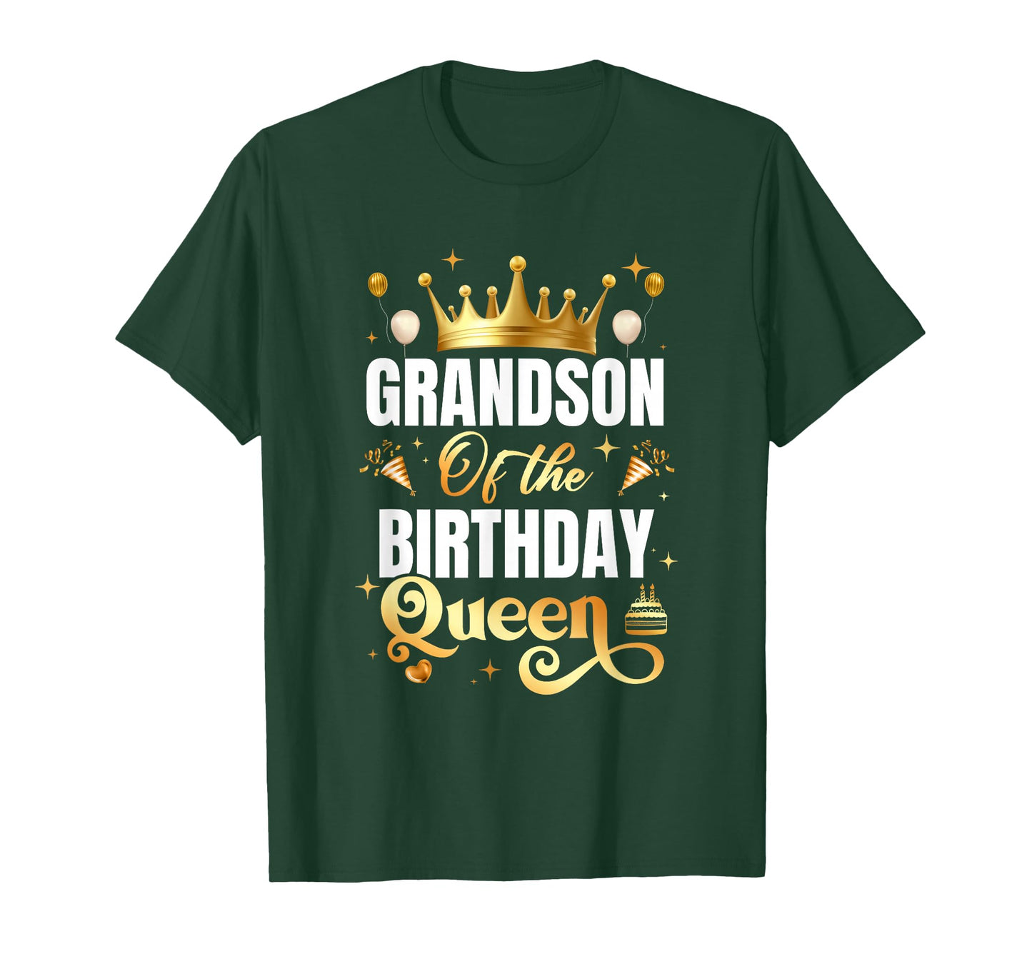 Grandson Of The Birthday Queen Funny Matching Birthday Party T-Shirt