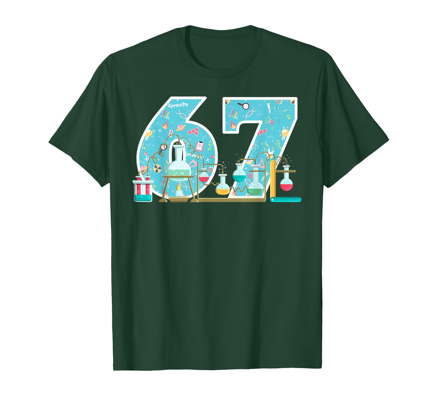 Scientist 67 Birthday Party Lab STEM Chemistry Science Theme T-Shirt