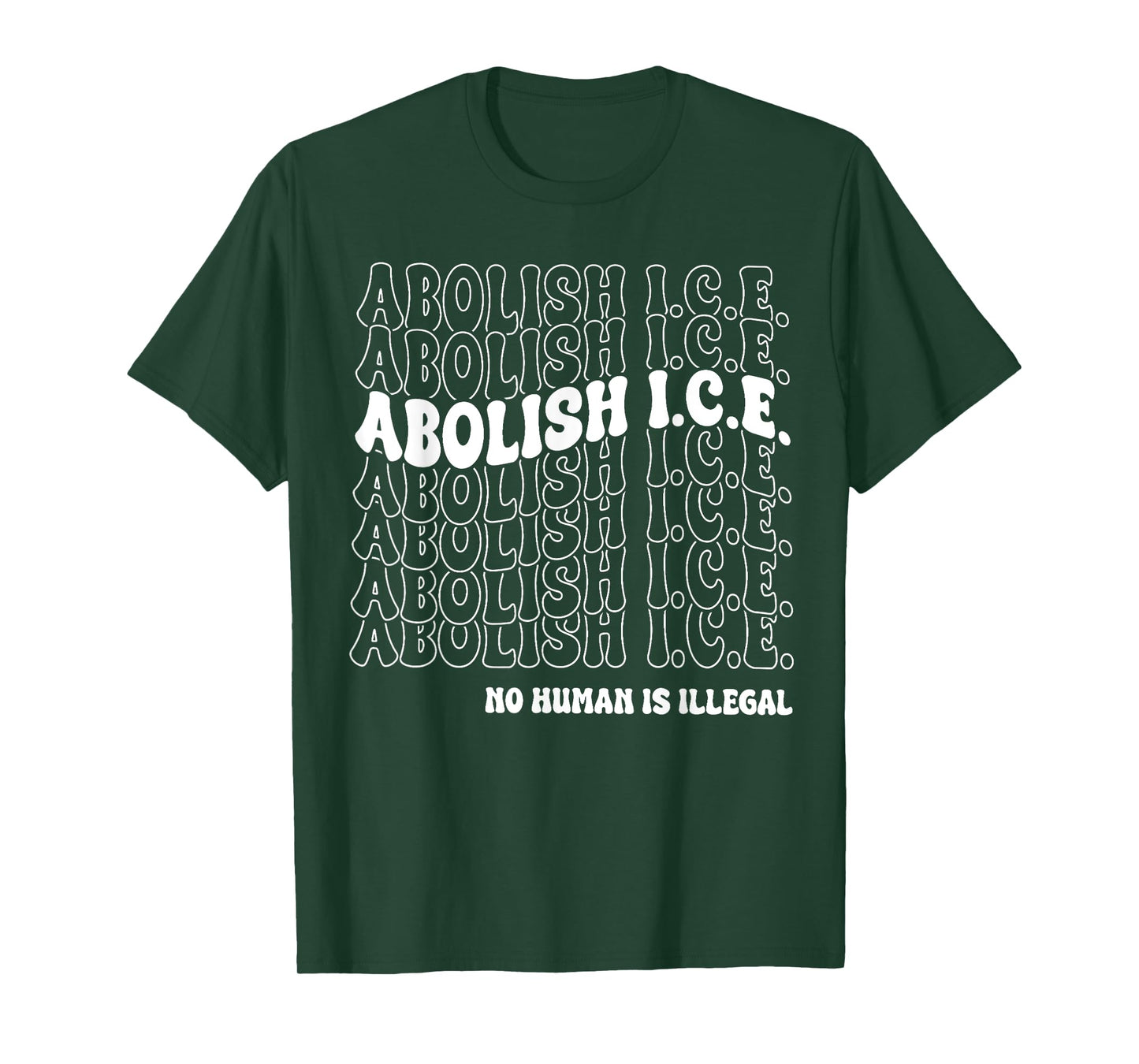 Abolish Ice No Human Is Illegal Pro Immigrant T-Shirt