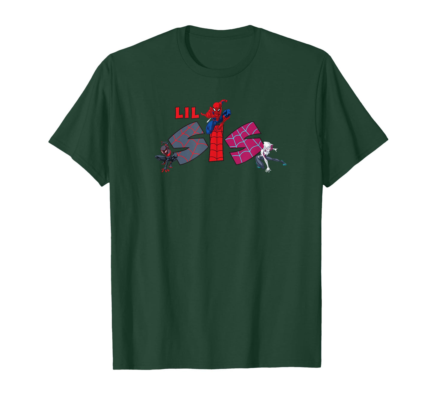 Marvel Spider-Man Trio Lil Sis Sister Family Trip Matching T-Shirt