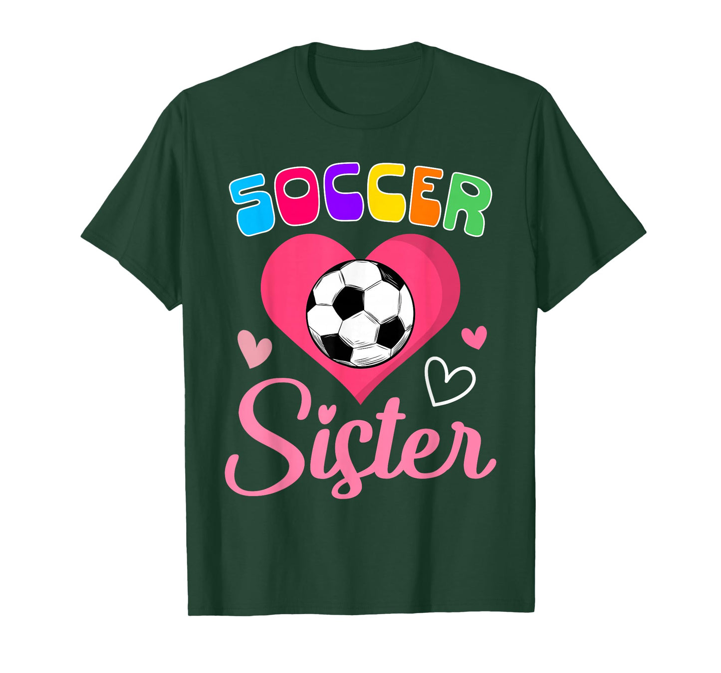 Cute Soccer Sister Heart T-Shirt