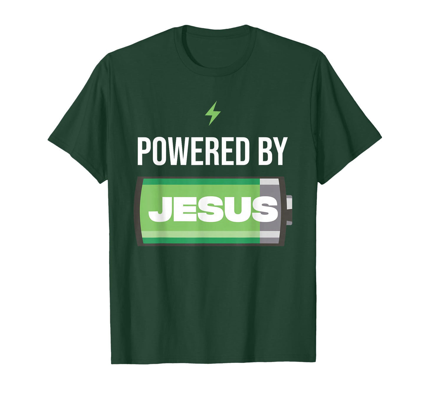 Powered by Jesus Inspirational Design T-Shirt