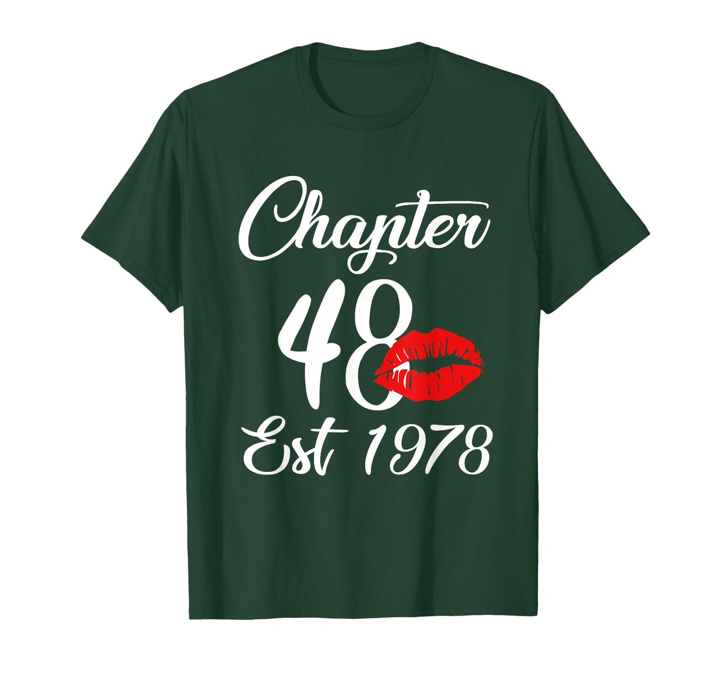 Chapter 48 EST 1978 48th Lips Theme Birthday Party T-Shirt