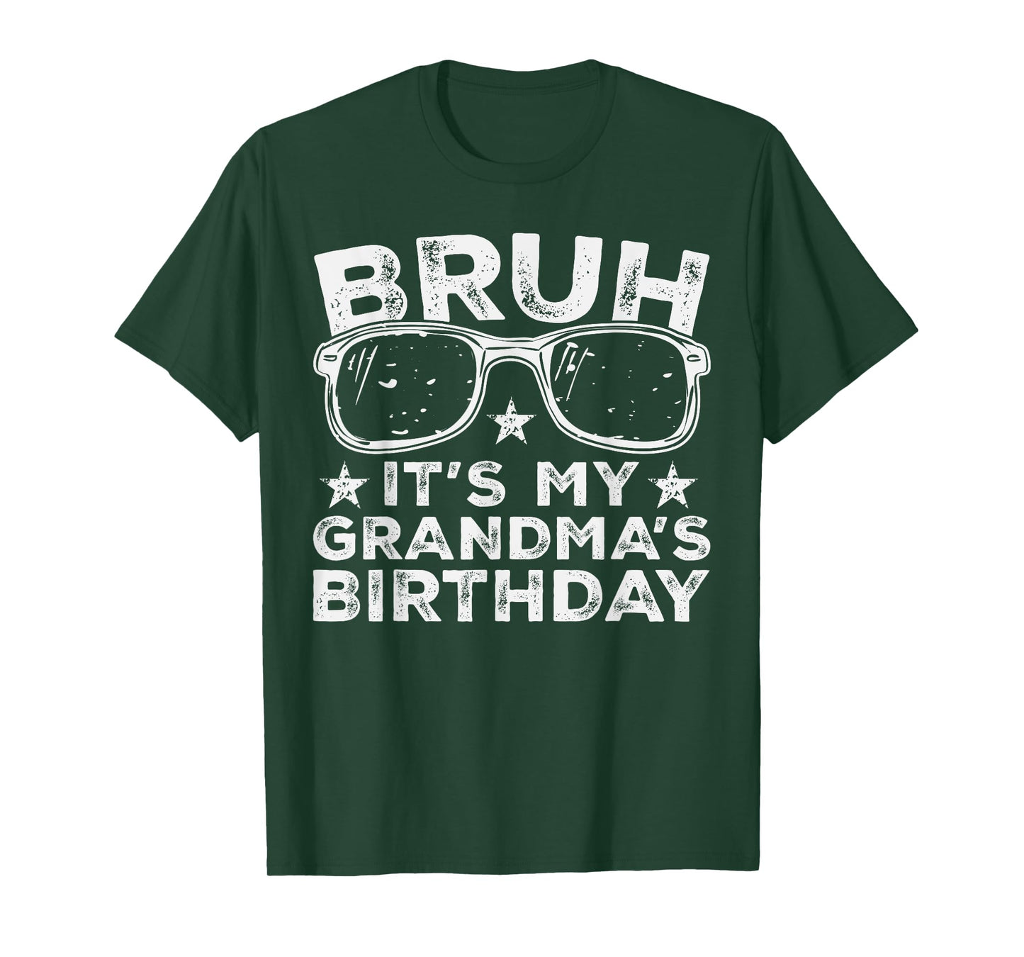 Bruh It's My Grandma's Birthday Funny Sunglasses Bday Kids T-Shirt