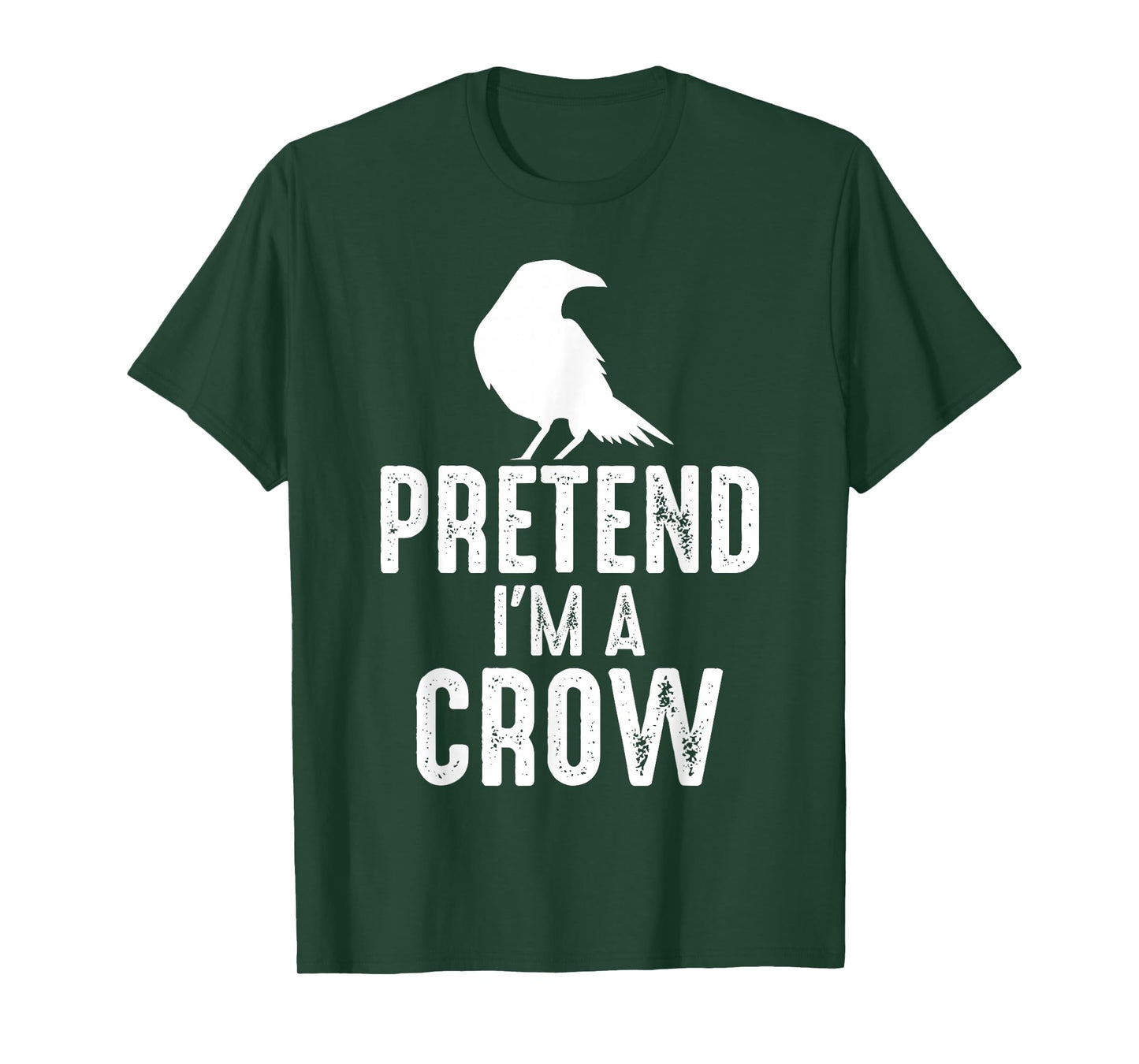 Crow Lover Gift Co. Pretend I'm a Crow Funny Lazy Halloween Easy Costume T-Shirt