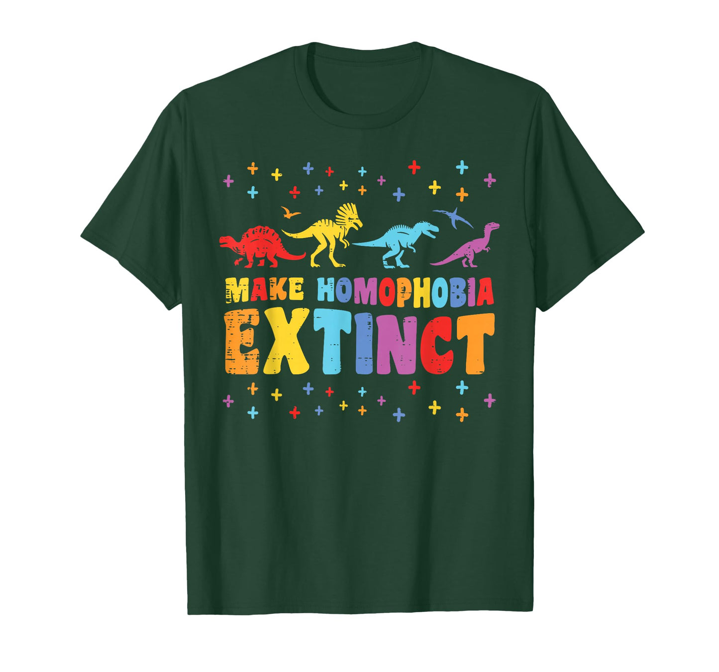 Gay Pride Month Dinosaurs Extinct LGBTQ Ally Rainbow Kids T-Shirt