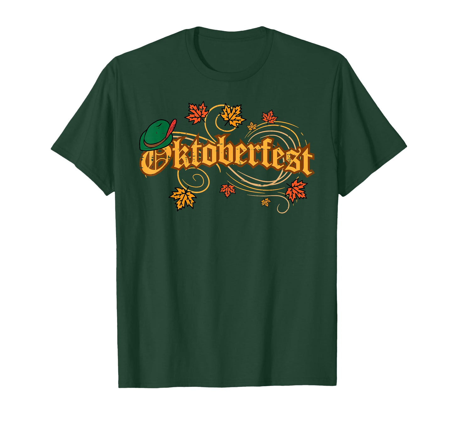 Oktoberfest Fall Autumn Leaves German Costume Women Men Kids T-Shirt