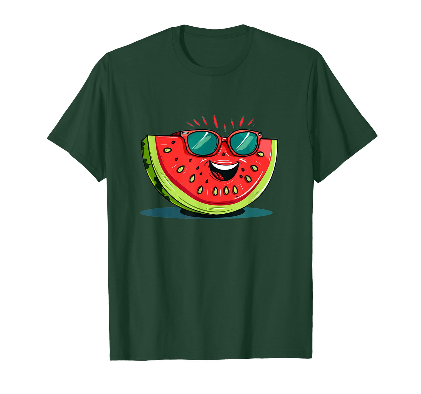 Awesome Watermelon Face with Sunglasses for Summer Fruits T-Shirt for Men Women Girls Kids