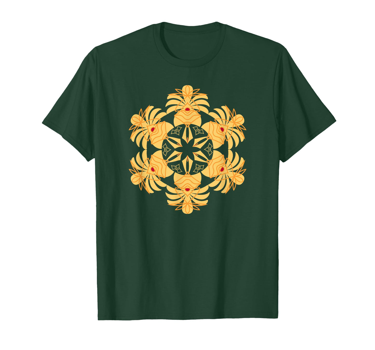 Circular Lotus Mandala Art Sacred Geometry Yoga Meditation T-Shirt