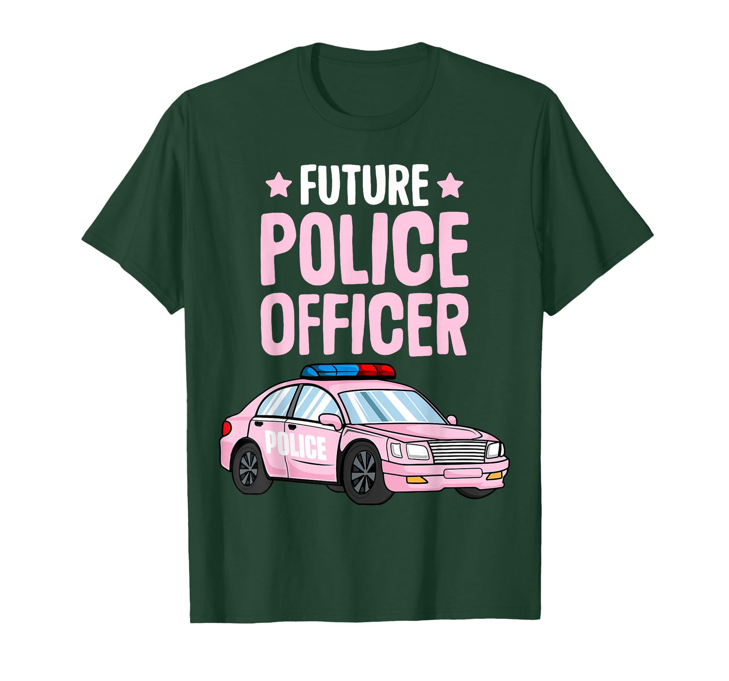 Future Police Officer Policewoman Cop Girls Kids Toddler T-Shirt