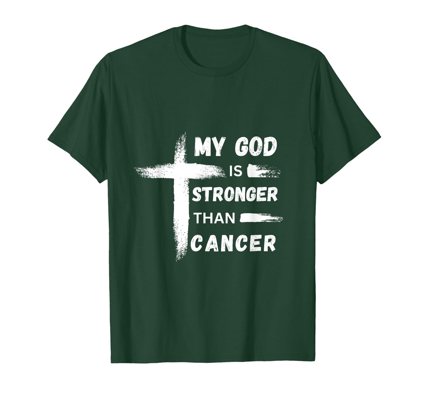 My God is Stronger than Cancer. Cancer Awareness. Christian T-Shirt