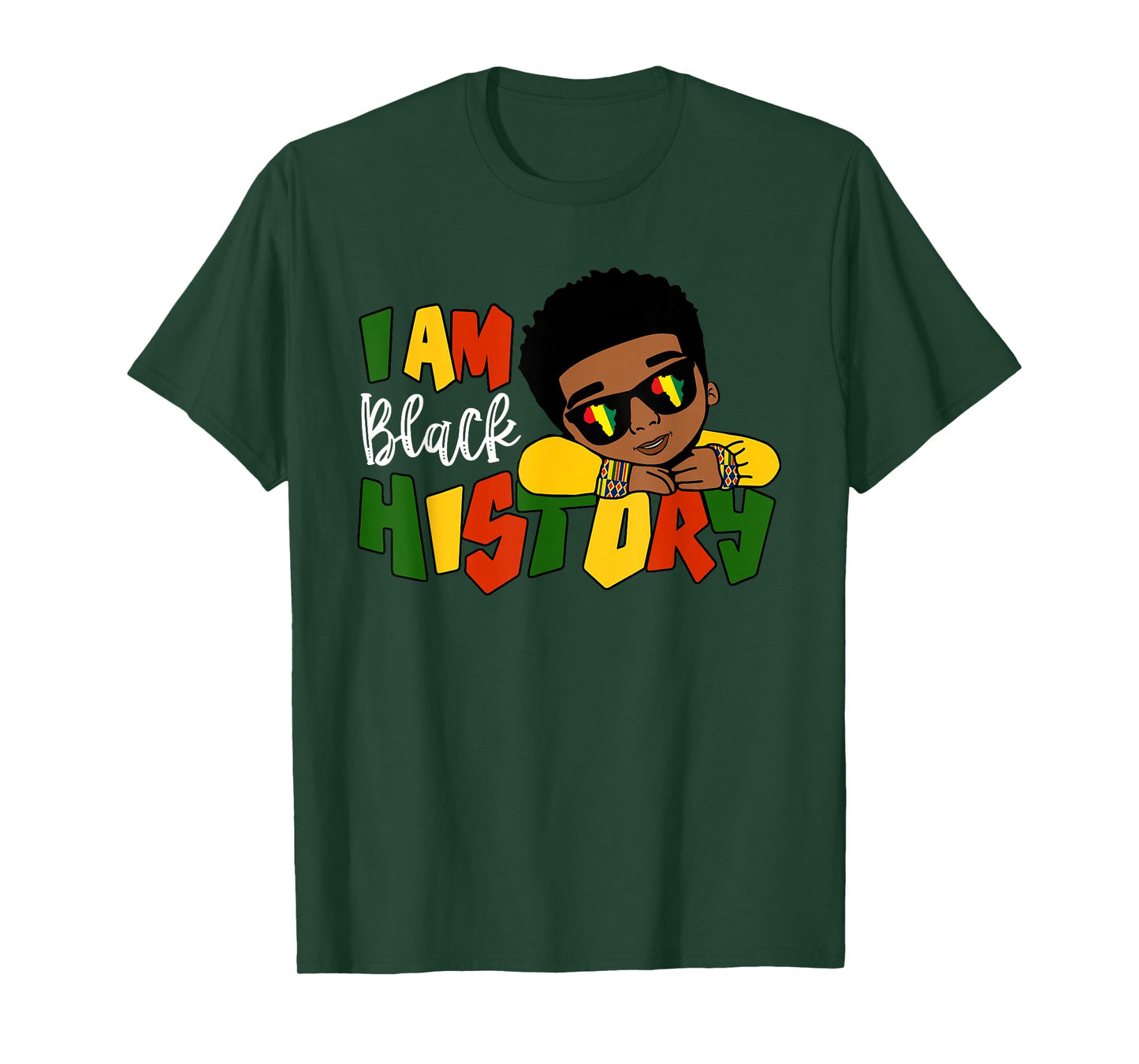 I Am Black History Month Boys Kids African American T-Shirt