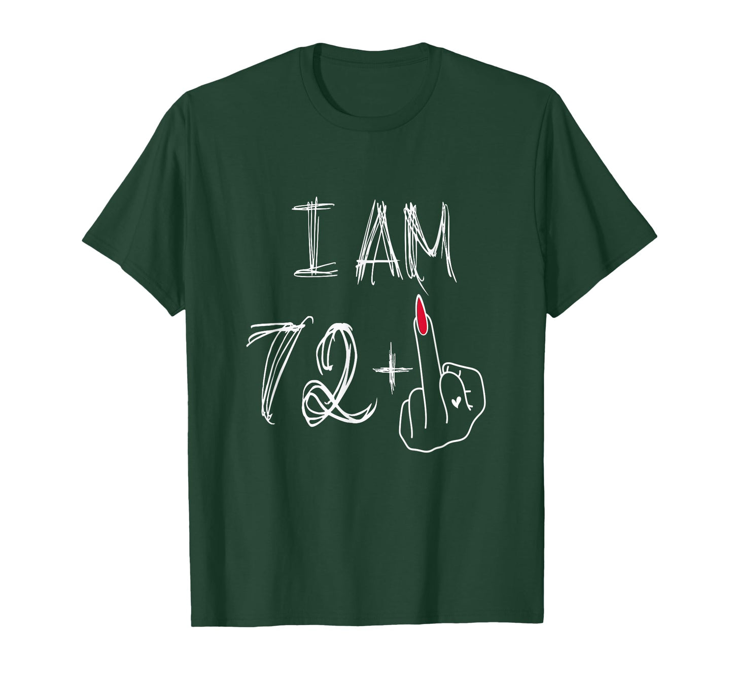 I Am 72 Plus 1 Funny for A 72nd Birthday for Women T-Shirt