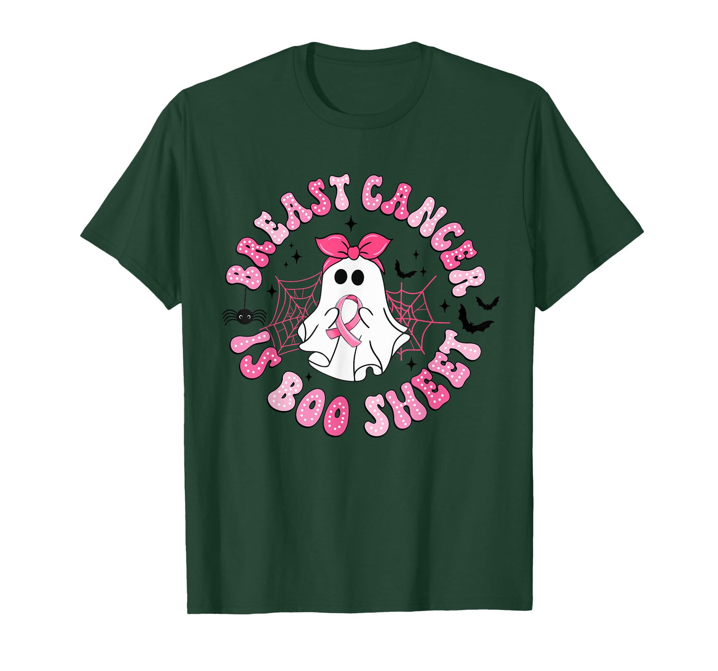 Breast Cancer Is Boo Sheet Boo Ghost Happy Halloween T-Shirt