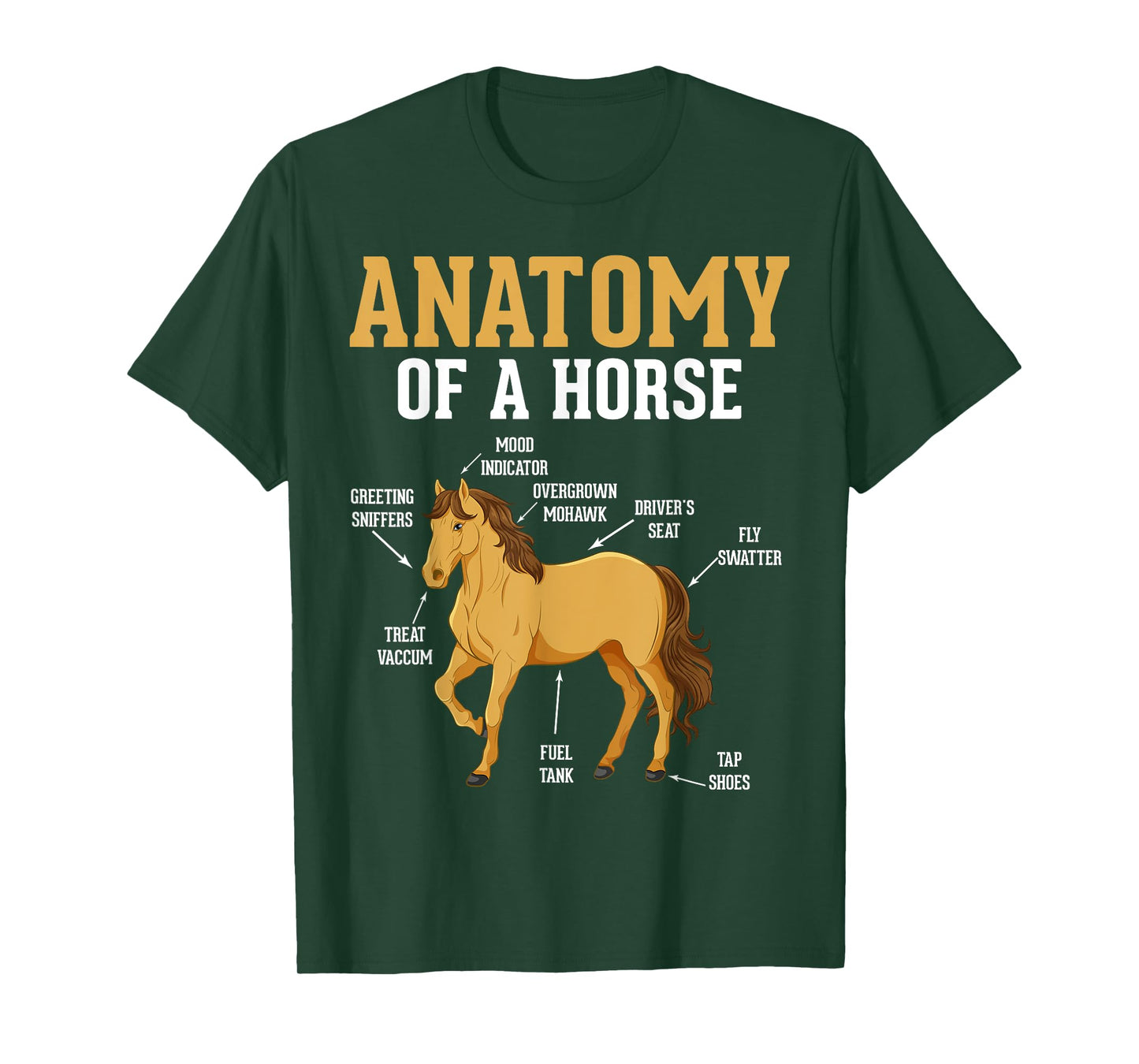 Anatomy of A Horse Funny Equestrian Neigh Horse Lovers T-Shirt