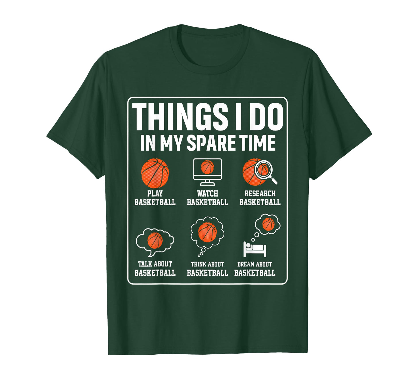 Basketball Things I Do In My Spare Time Player Sports Lover T-Shirt