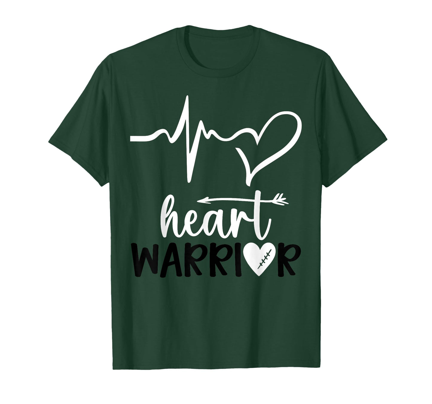 Heart Warrior Heart Disease Awareness Month Go Red Men Women T-Shirt
