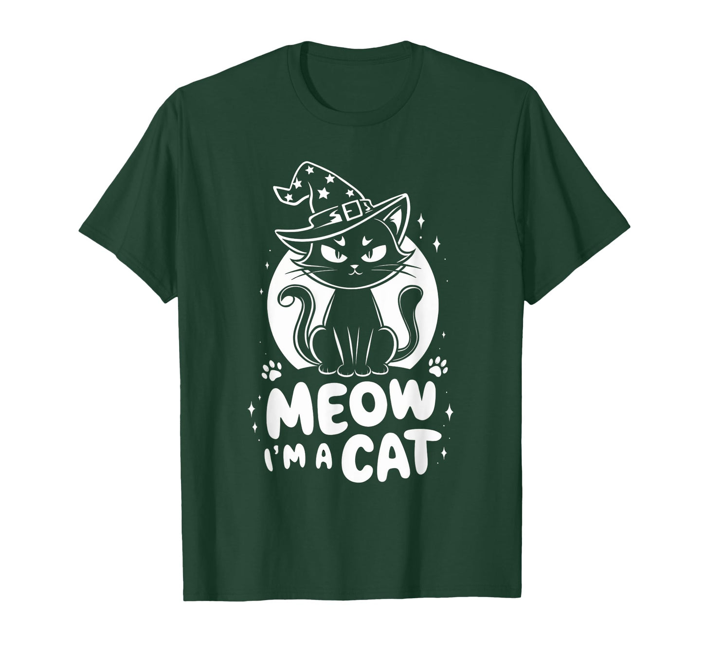 Meow I'm A Cat Halloween Costume Men Women Funny Cat Lover T-Shirt