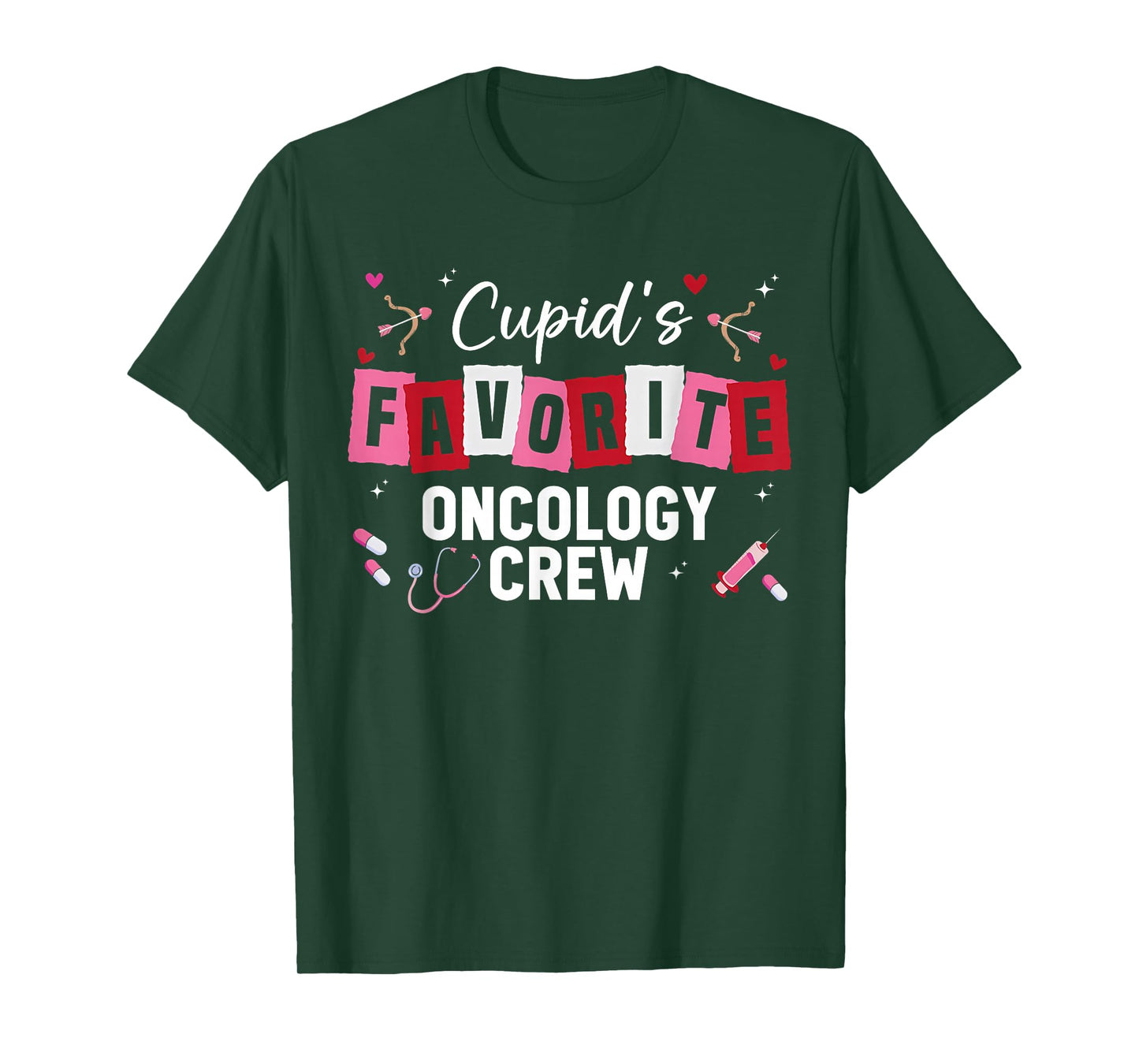Cupid's Favorite Oncology Crew Nurse Valentine Day Hemonc T-Shirt
