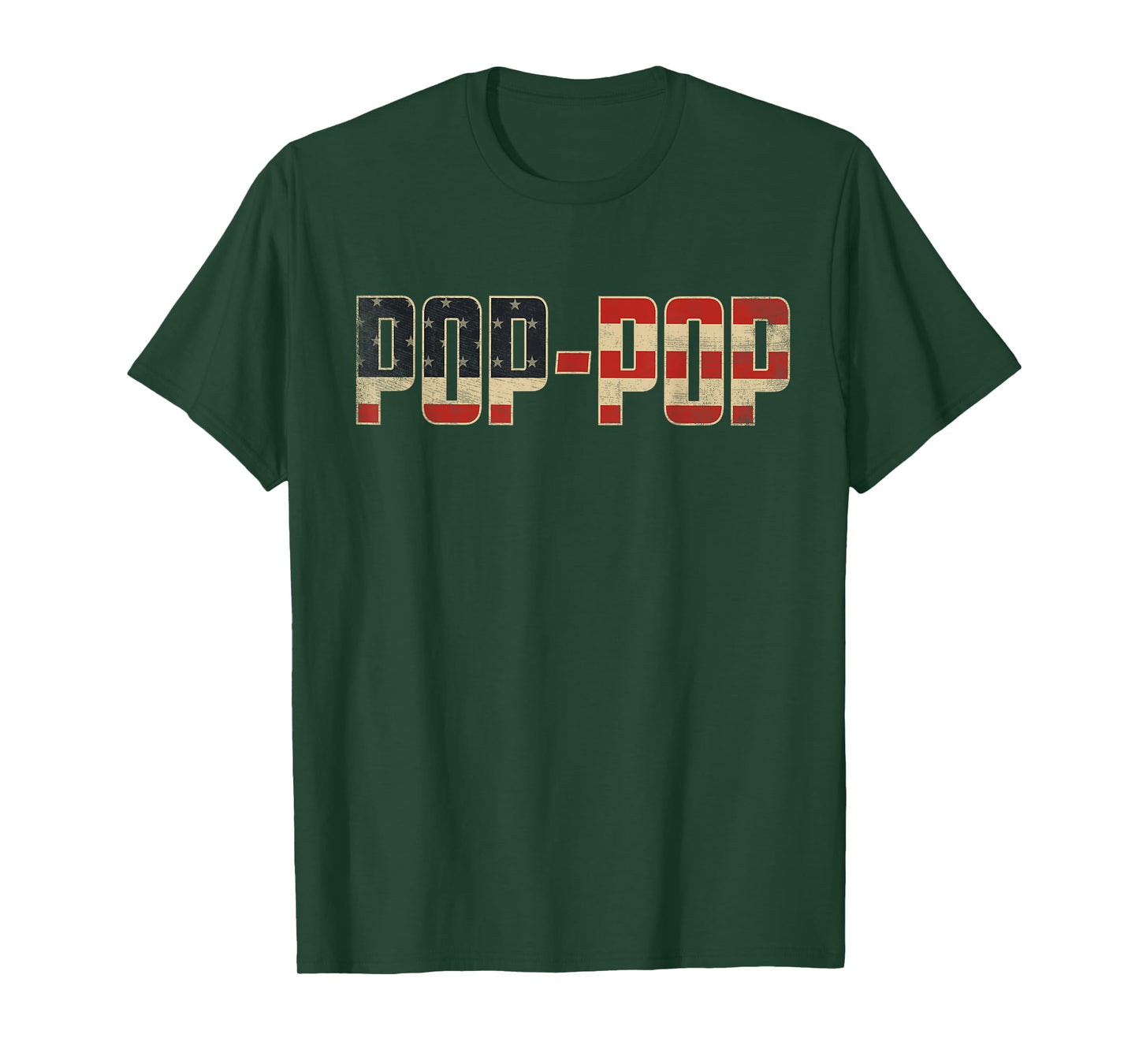 Pop-Pop Bold Patriotic American Flag Father’s Day Pop-Pop T-Shirt