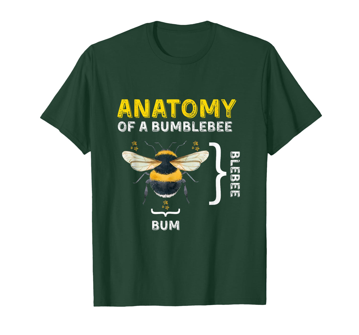 Anatomy of A Bumblebee Funny Sarcastic Humor Insect T-Shirt