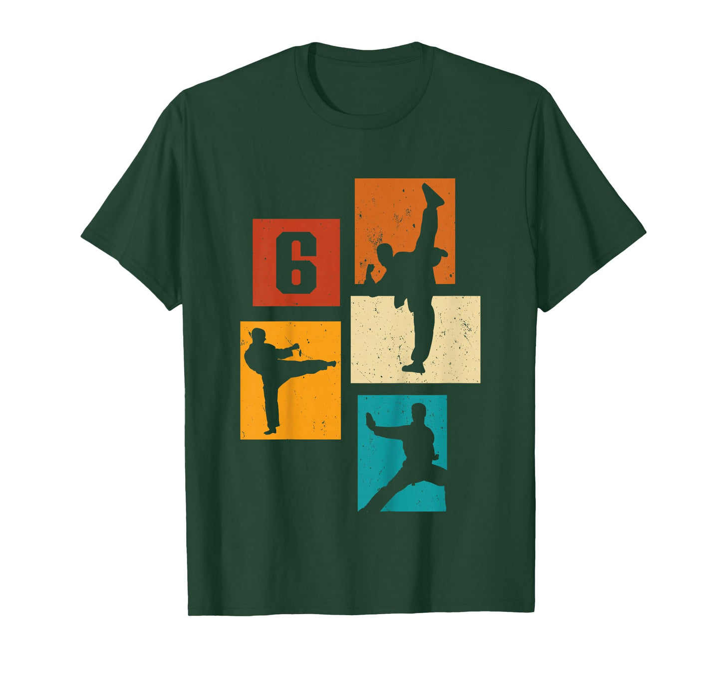 6th Birthday Karate Taekwondo 6 Years Old Boy Martial Arts T-Shirt