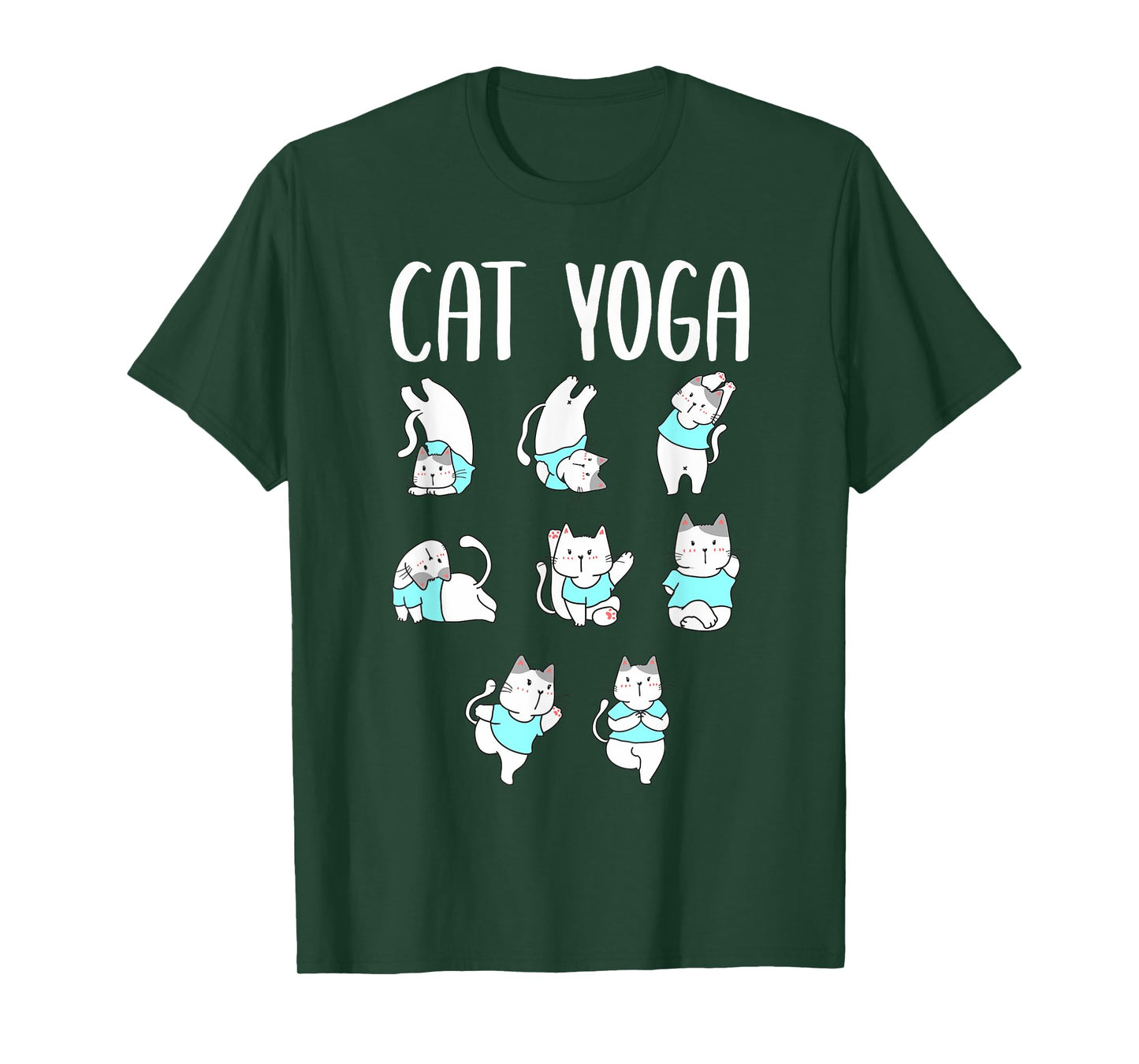 Cat Yoga Mat Yoga Pants Yoga Poses Chart Hatha Yoga Cat T-Shirt