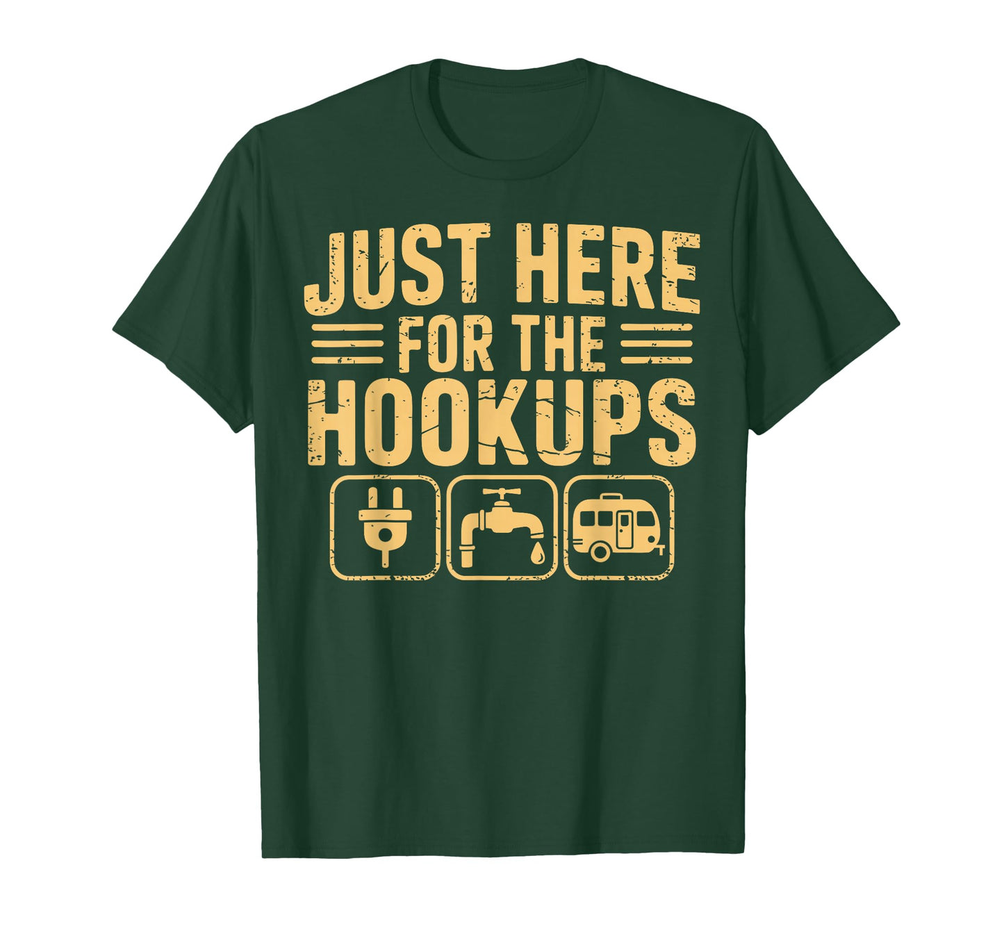 Just Here for the Hookups Funny Camping Rv Camper Motorhome T-Shirt