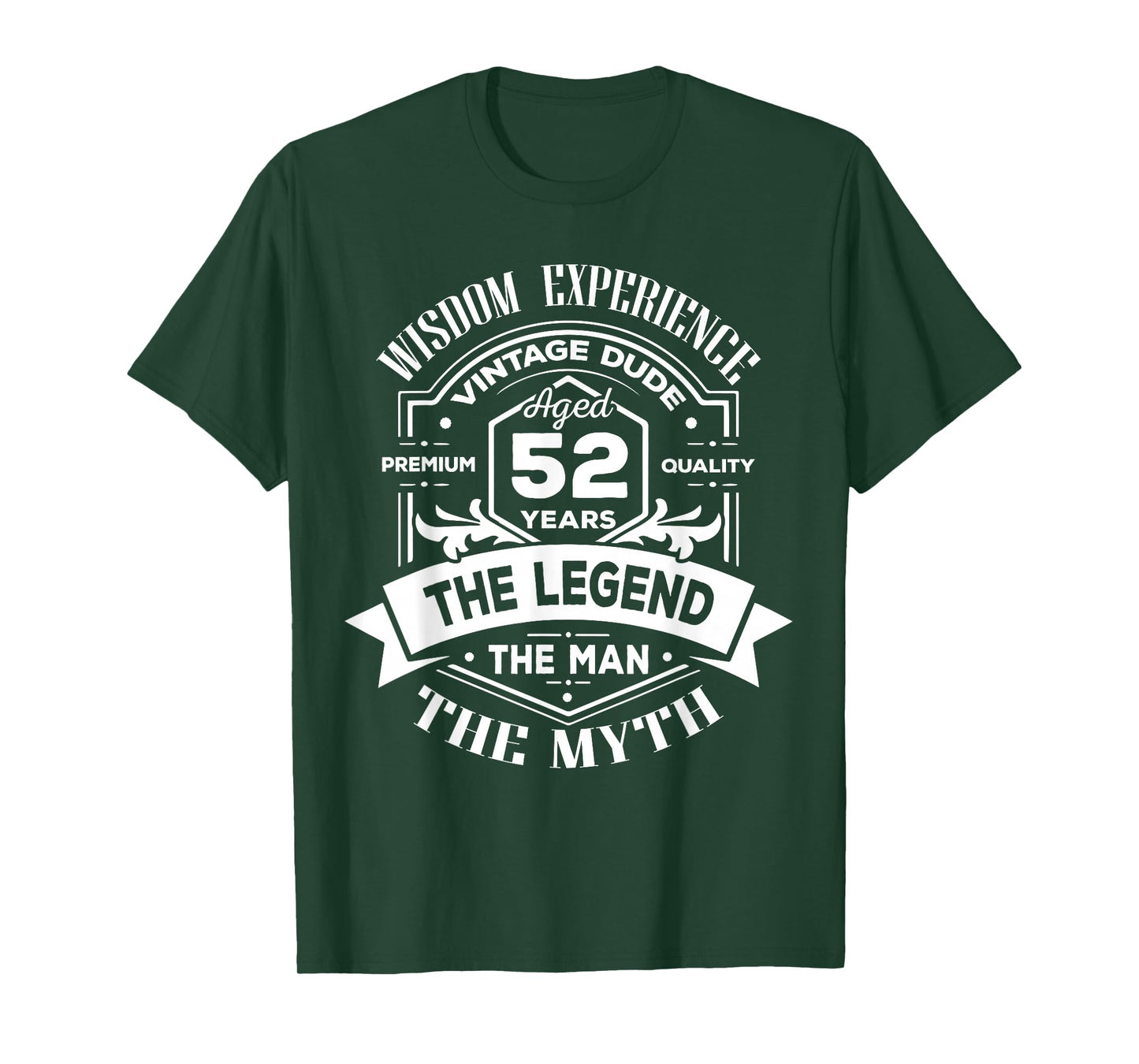 Vintage The Man Myth Legend 52 Birthday Tee for 52 Years Old T-Shirt