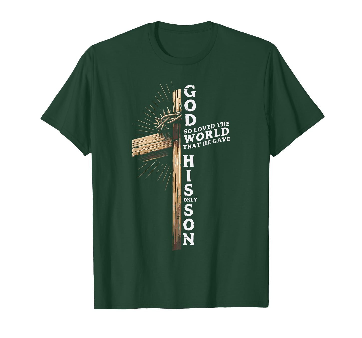 Cross God So Loved World Christian John 3 16 Men Women Kids T-Shirt