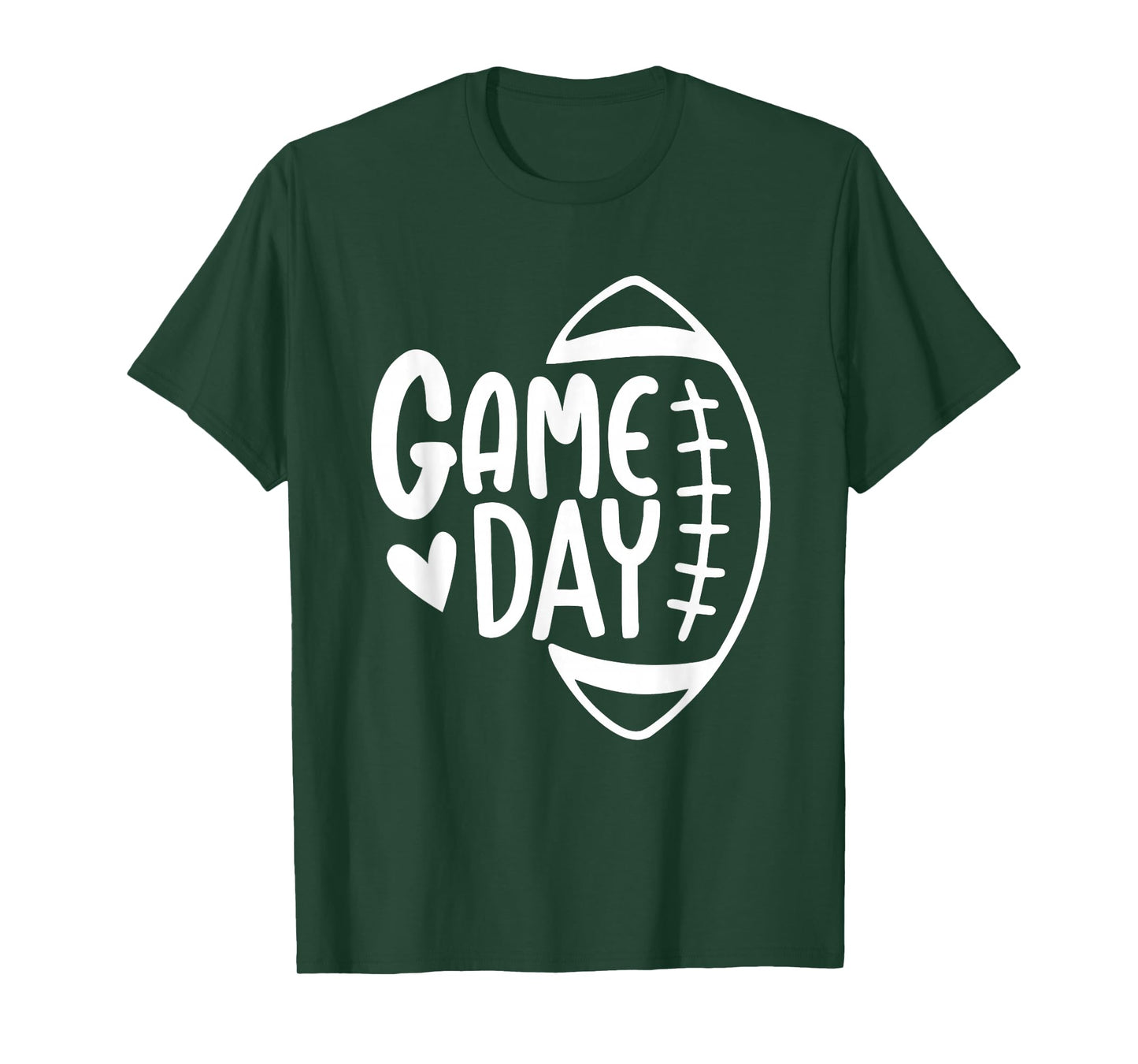 Game Day Football Heart American Football, Player Women Men T-Shirt