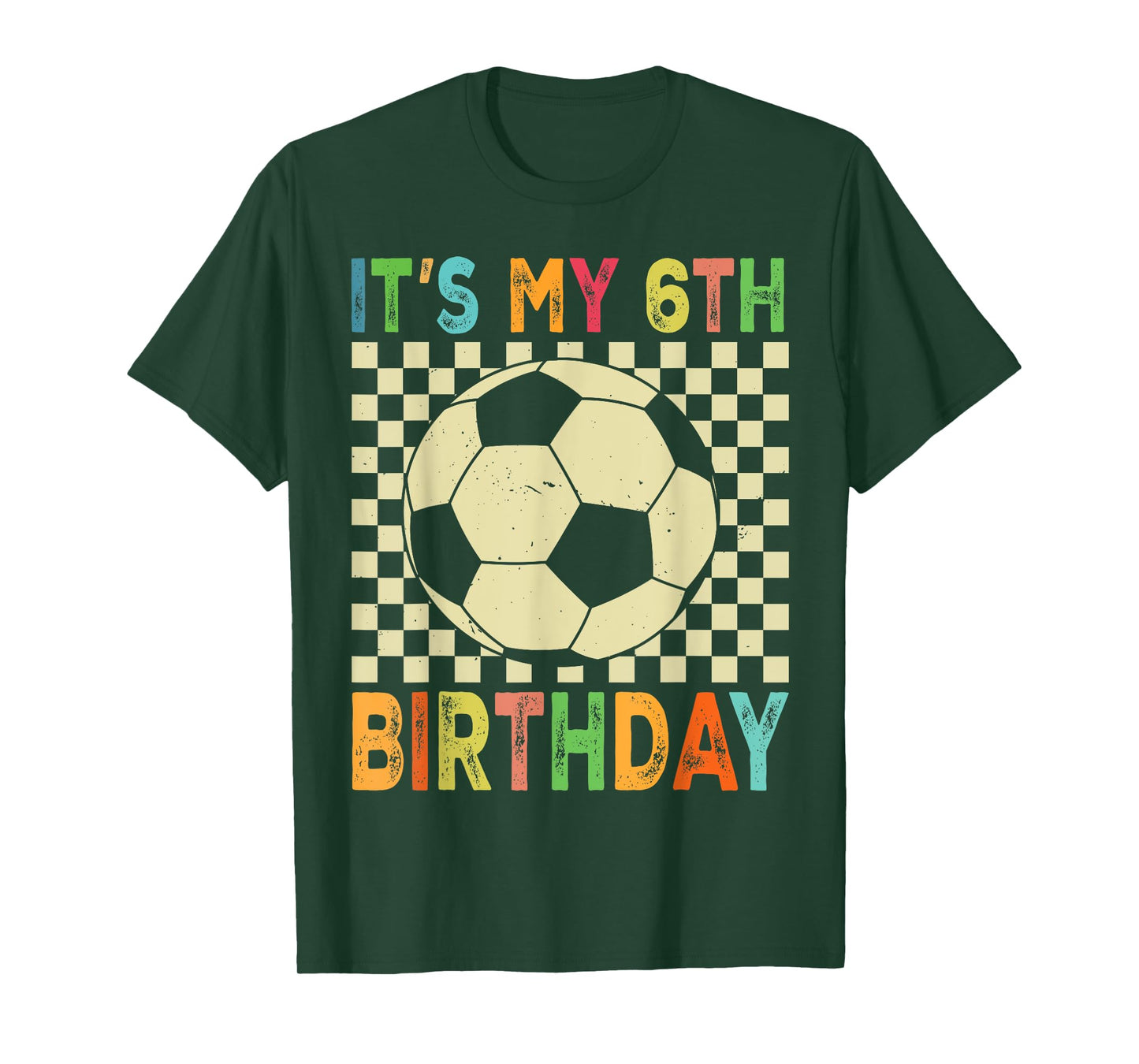 Kids 6 Year Old Birthday It's My 6th Birthday Soccer Ball T-Shirt