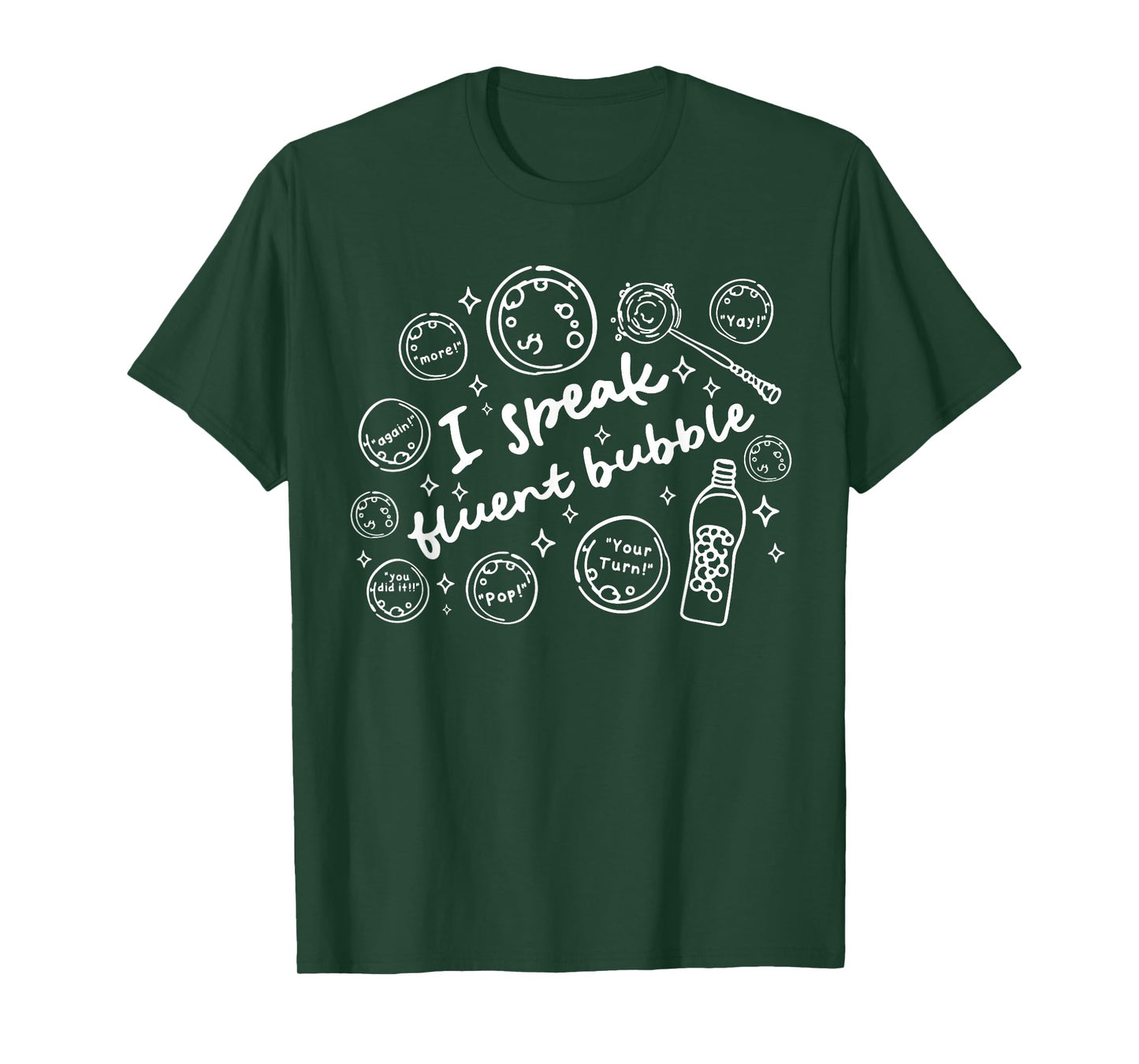 Funny SLP Speech Language Pathologist I Speak Fluent Bubble T-Shirt