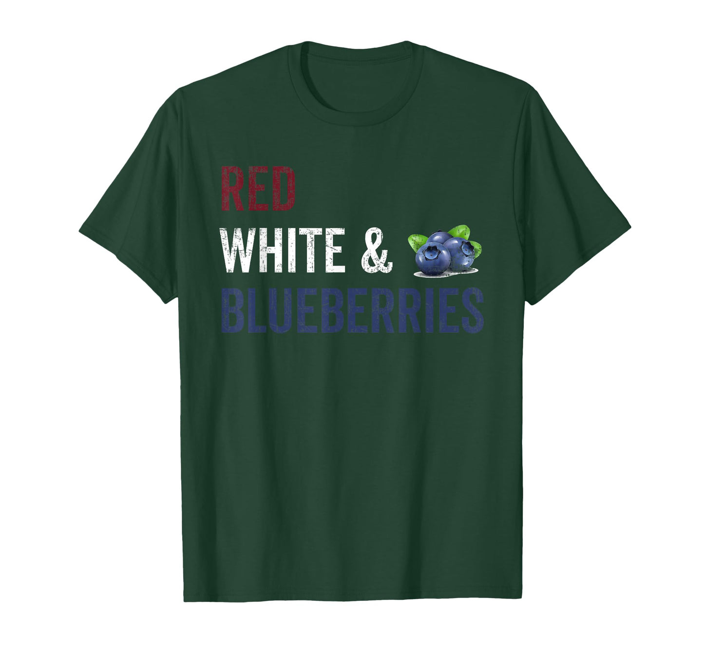 Vintage Funny Red, White and Blueberries Patriot T-Shirt
