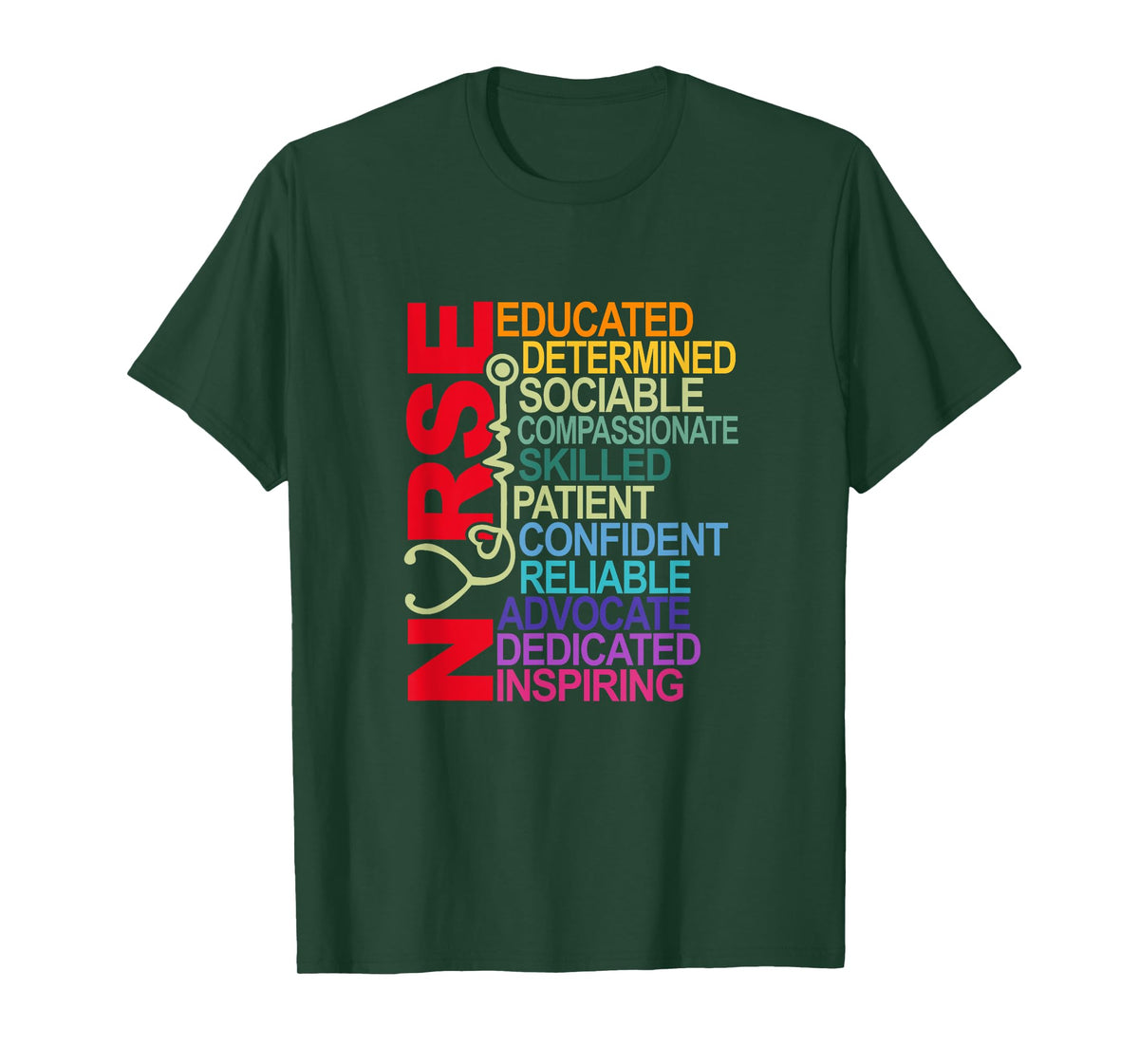 Nurse Educated Determined Sociable Nurse Squad RN Nurse Life T-Shirt