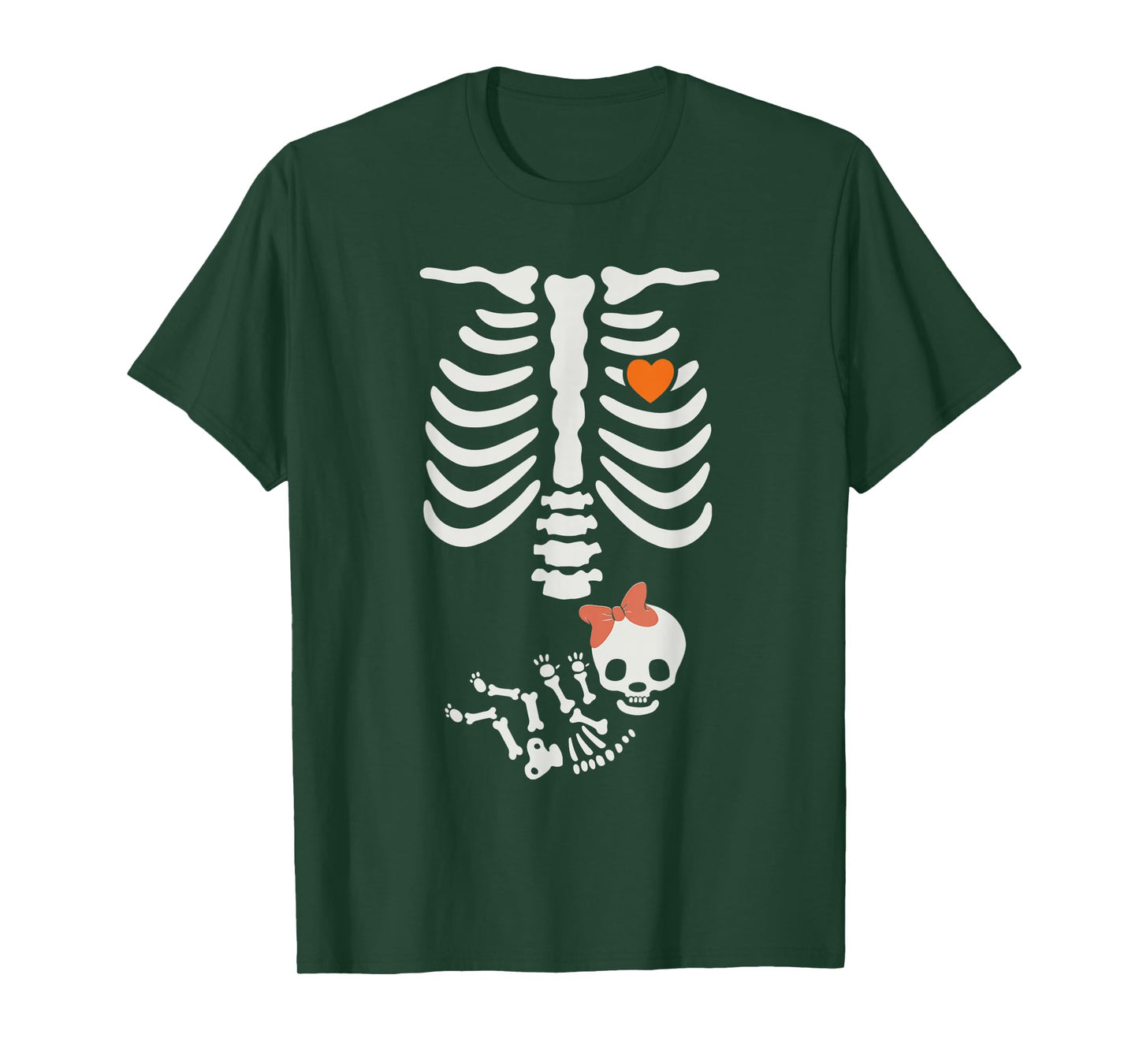 Baby Shower Skeleton Halloween Pregnancy Annoucement Girls T-Shirt