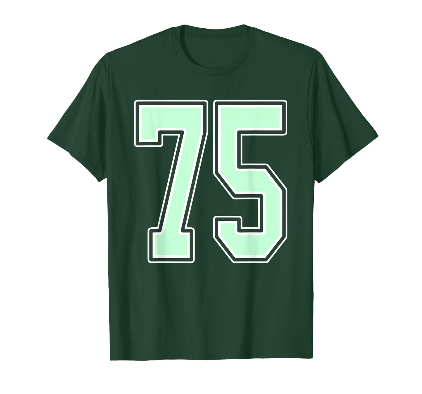Cute Mint Green Number 75 Jersey Player Uniform #75 Fan T-Shirt