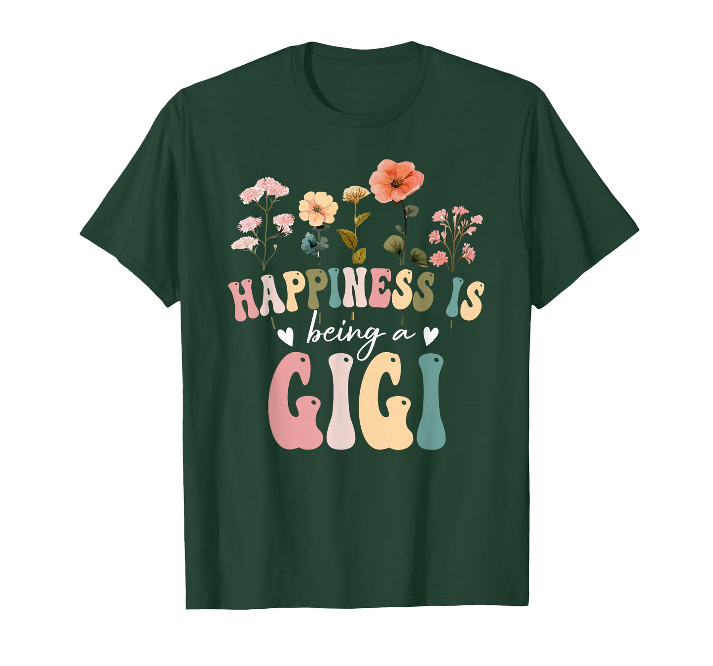Happiness is Being a Gigi Floral Design Gigi Mother's Day T-Shirt