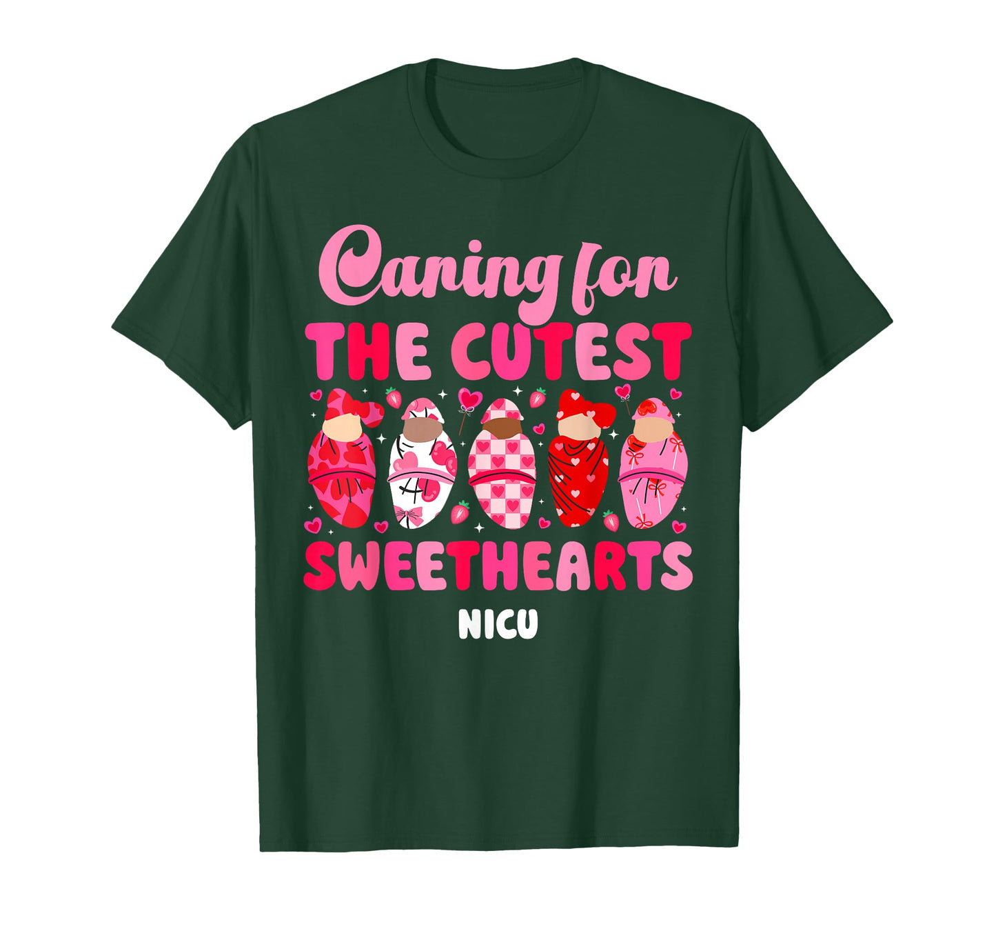 Valentine NICU Nurse Valentines Day Neonatal ICU Nurse T-Shirt