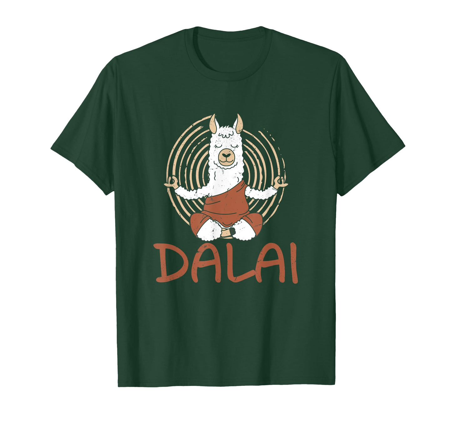 Dalai Lama Llama Does Yoga Meditation With Buddhism Alpaca T-Shirt