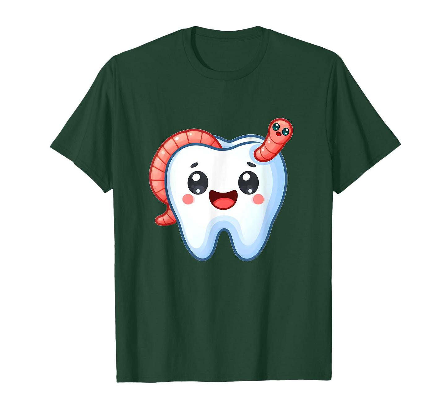 Funny Tooth with Worm in Cavity T-Shirt
